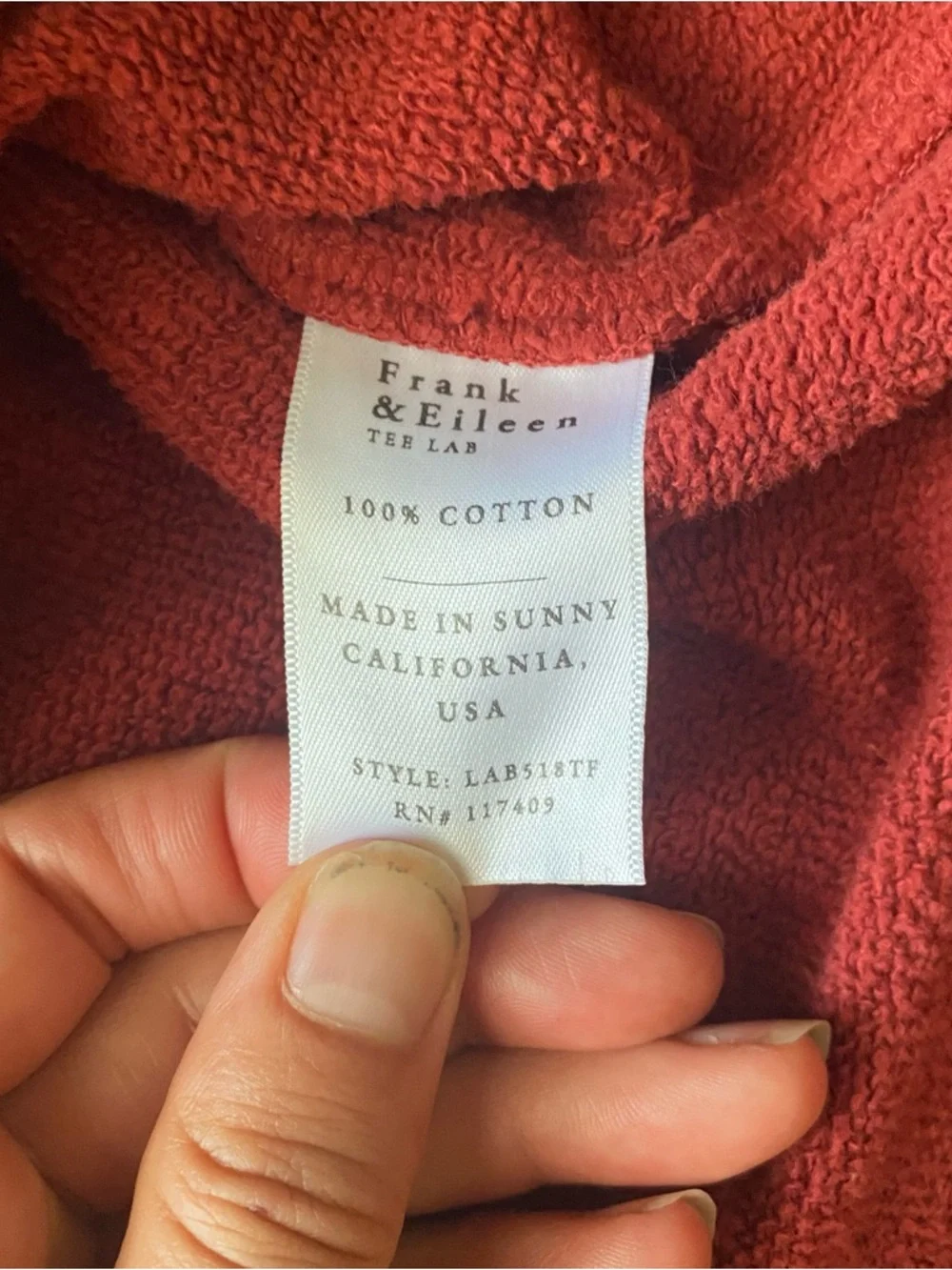 Frank & Eileen Anna Long-Sleeve Funnel Neck Triple Fleece Capelet Medium Red - Picture 5 of 9